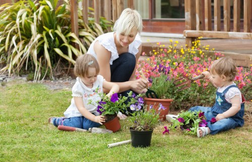 Eco-friendly garden design with native plants and efficient irrigation
