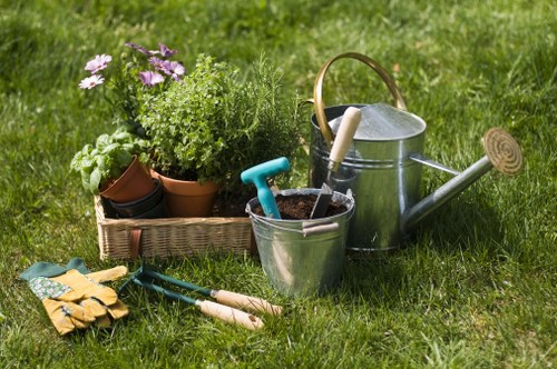 Professional garden clearance service in action